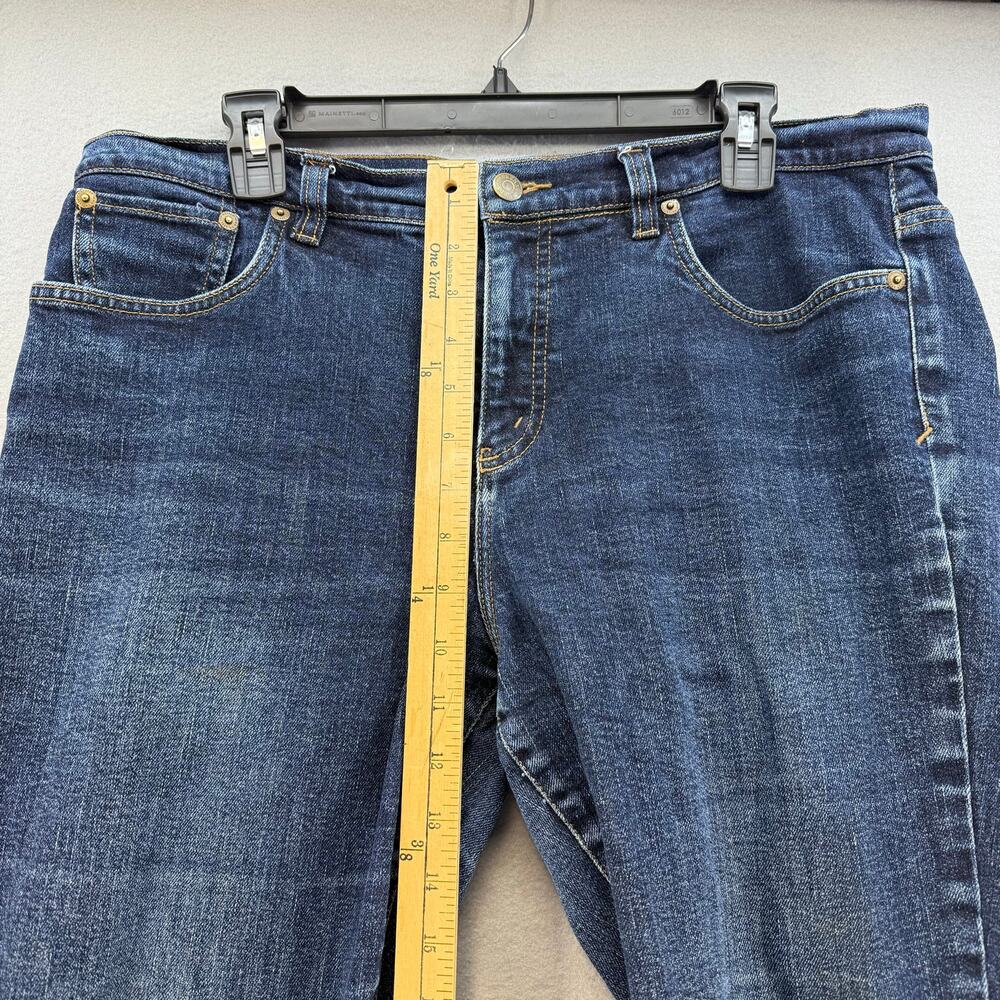 Lauren Jeans Co Women's Jeans 14P Dark Blue Logo Pocket Classic Straight - Picture 11 of 13